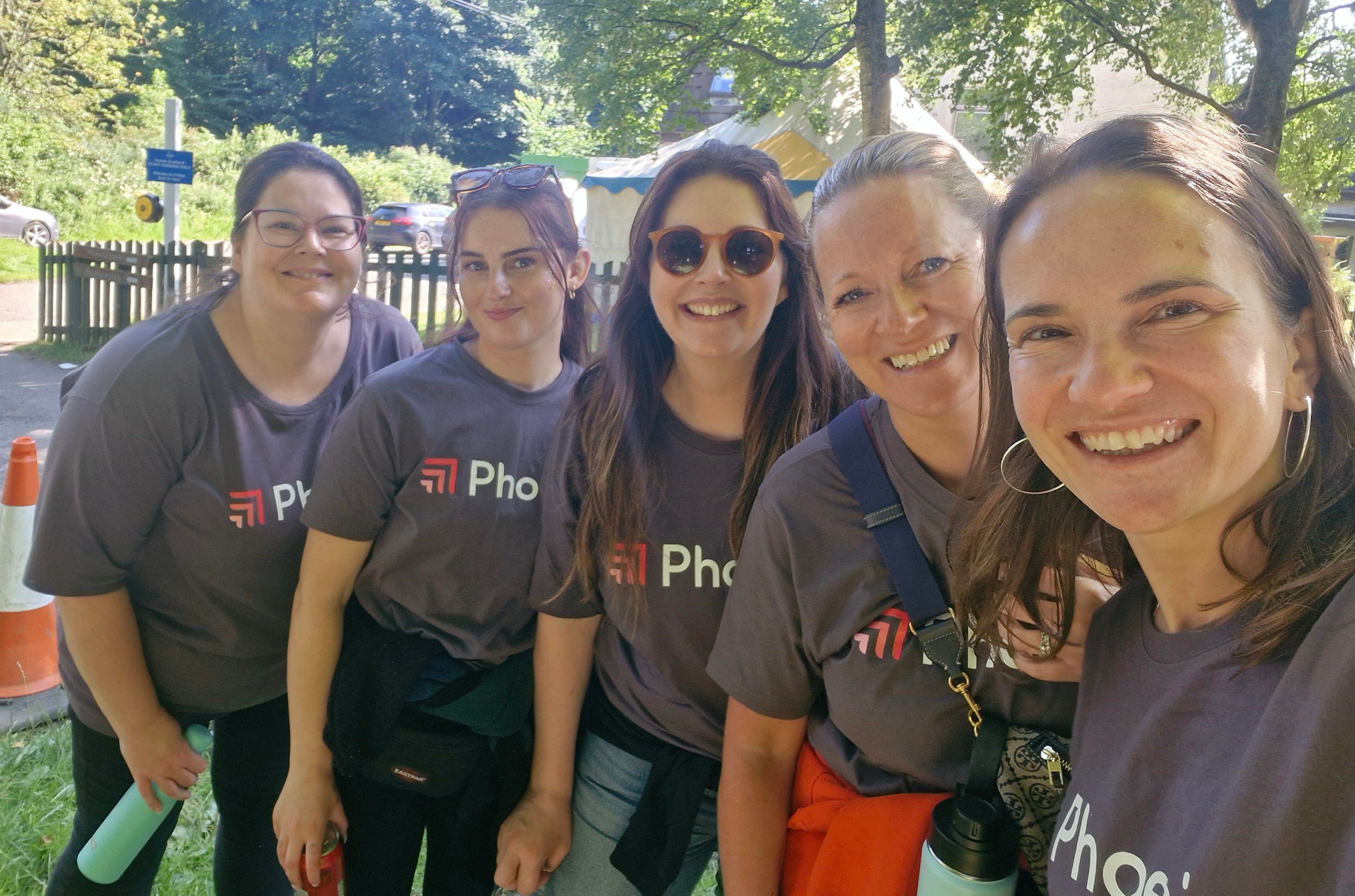 Group of smiling volunteers